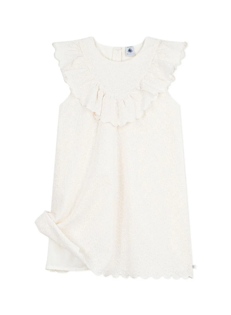 بيتي باتو Children's short-sleeved heart-patterned cotton dress